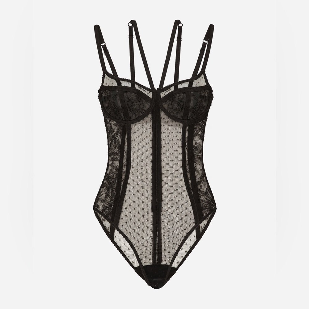 $1225 DOLCE GABBANA LACE BODYSUIT SIZE M